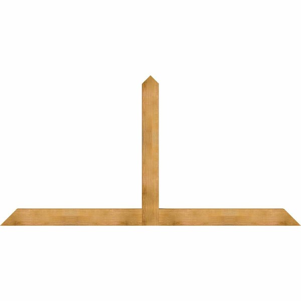 Ekena Millwork Portland Rough Sawn Timber Gable Bracket, Western Red Cedar, 108"W x 54"H x 4"D x 6"F, 12/12 Pitch GBW108X54X0406POR00RWR - main